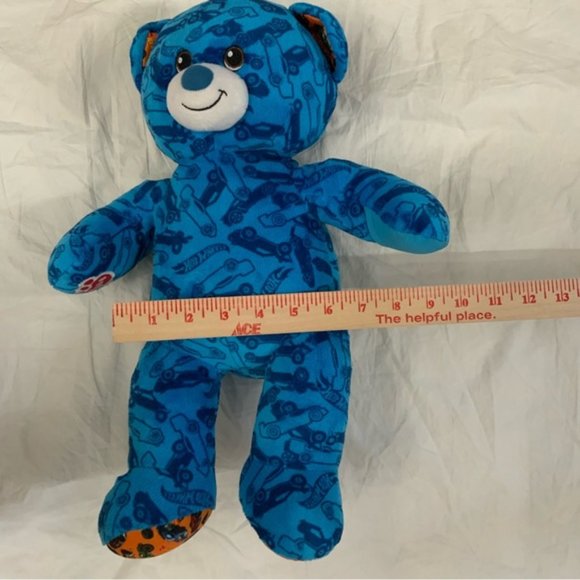 Build A Bear Blue Hot Wheels 50TH Anniversary Edition Plush Bear - Picture 15 of 15